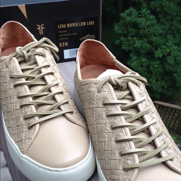 frye lena low top leather sneaker